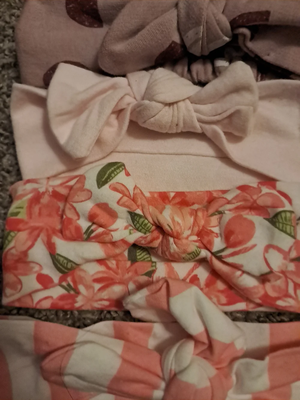 Assorted Floral & Pink Kids Headwrap Set - Soft Stretch Headbands
